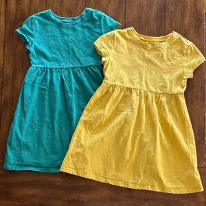 Old Navy Kids Dresses in Teal and Yellow. 2 dress one price. Both 3T